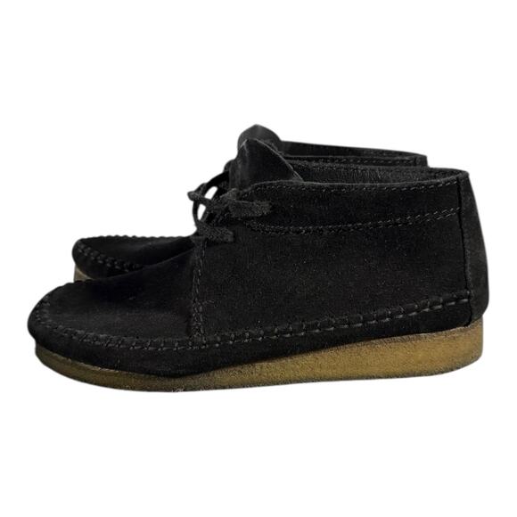 Clarks Originals Wallabee Boot Men’s 9 Black Suede Leather Crepe Sole Moccasin - Picture 4 of 8